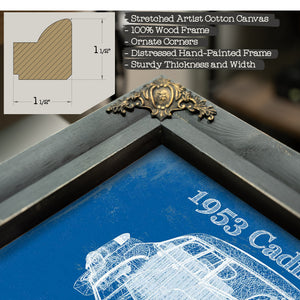 1953 Cadillac Series 75 Vintage Blueprint Auto Print