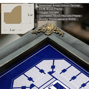 Duke Blue Devils - Cameron Indoor Stadium Seating Chart Team Color - College Basketball Blueprint Art