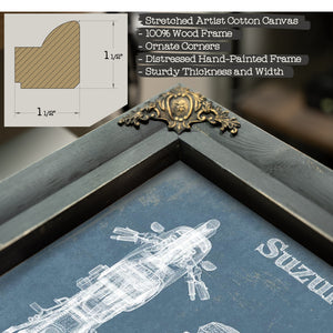 Suzuki Katana Blueprint Motorcycle Patent Print