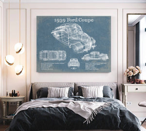 Cutler West 1939 Ford Coupe Vintage Blueprint Auto Print