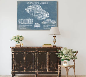 Cutler West 1939 Ford Coupe Vintage Blueprint Auto Print
