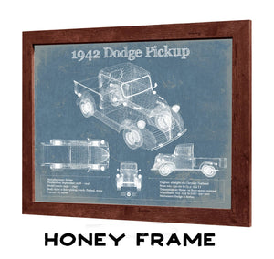 Cutler West 1942 Dodge Pickup Vintage Blueprint Auto Print