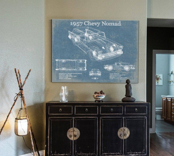 Cutler West 1957 Chevy Nomad Vintage Blueprint Auto Print