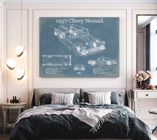Cutler West 1957 Chevy Nomad Vintage Blueprint Auto Print