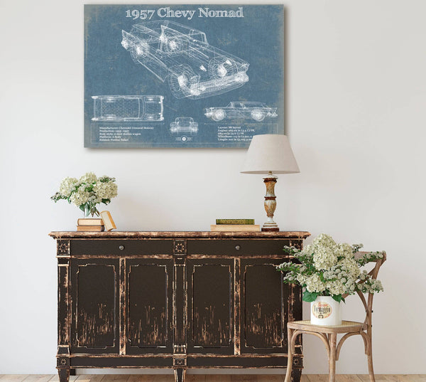 Cutler West 1957 Chevy Nomad Vintage Blueprint Auto Print