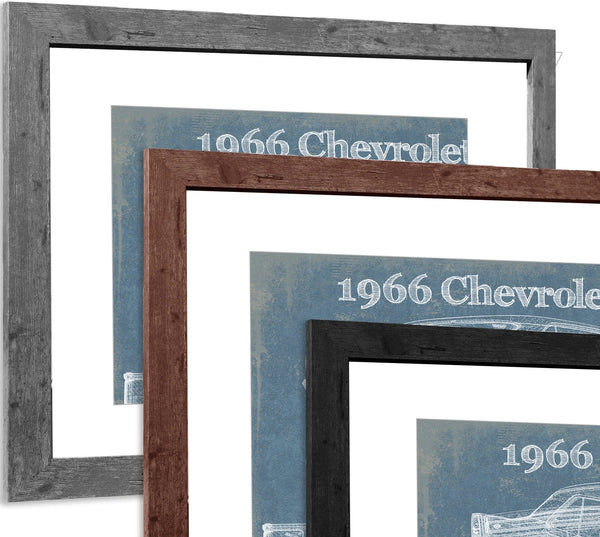 14" x 11" / Greyson Frame Cutler West 1966 Chevrolet Nova SS Blueprint Vintage Auto Patent Print