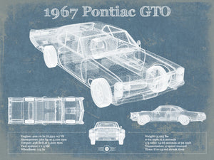 14" x 11" / Unframed Cutler West 1967 Pontiac GTO Vintage Auto Print