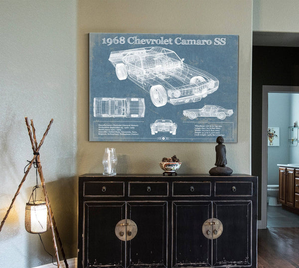 Cutler West 1968 Chevrolet Camaro SS Original Vintage Car Print