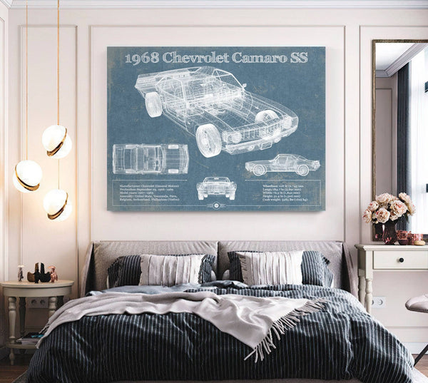 Cutler West 1968 Chevrolet Camaro SS Original Vintage Car Print