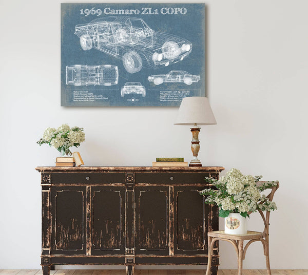 Cutler West 1969 Chevrolet Camaro ZL1 COPO Original Vintage Car Print