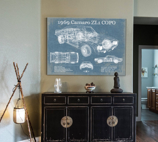 Cutler West 1969 Chevrolet Camaro ZL1 COPO Original Vintage Car Print