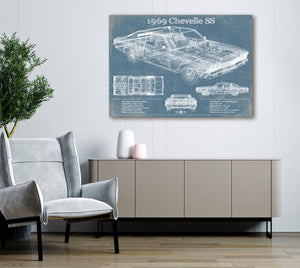 Cutler West 1969 Chevrolet Chevelle SS Original Blueprint Art