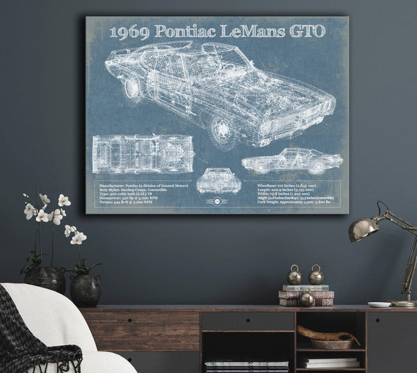 Cutler West 1969 Pontiac LeMans GTO Vintage Auto Print