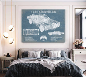 Cutler West 1970 Chevrolet Chevelle SS Original Blueprint Art