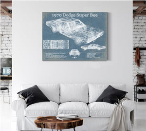 Cutler West 1970 Dodge Super Bee Vintage Blueprint Auto Print