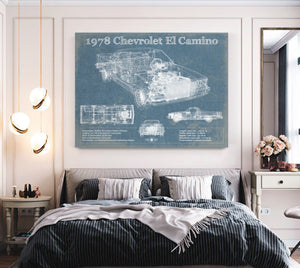 Cutler West 1978 Chevrolet El Camino Vintage Blueprint Auto Print