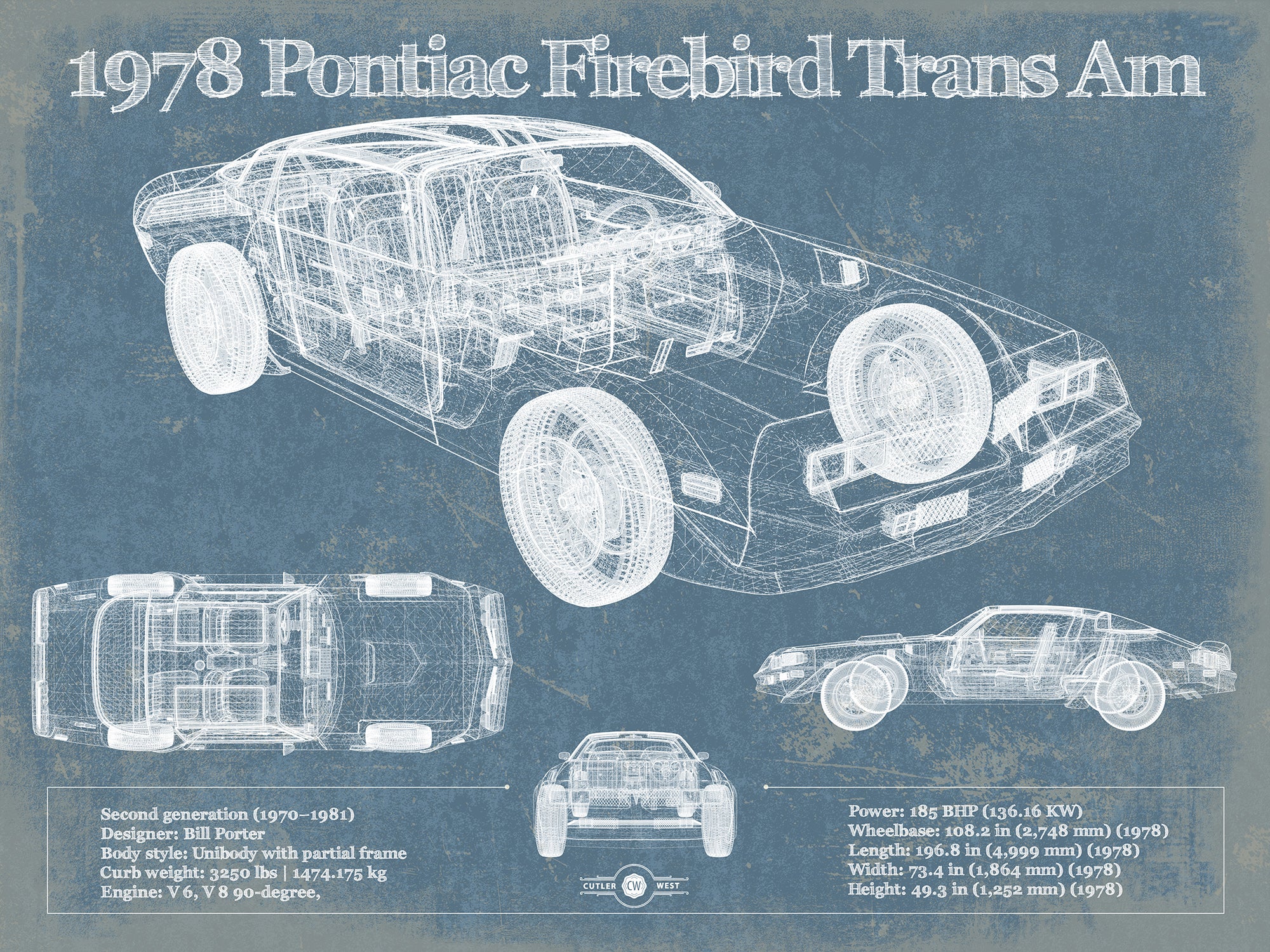 1978 Pontiac Firebird Trans Am Vintage Auto Print