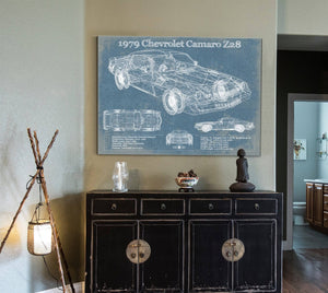 Cutler West 1979 Chevrolet Camaro Z28 Blueprint Vintage Auto Patent Print