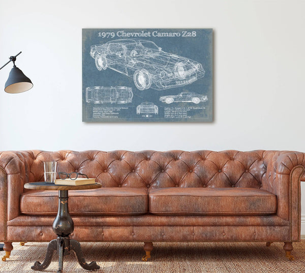 Cutler West 1979 Chevrolet Camaro Z28 Blueprint Vintage Auto Patent Print
