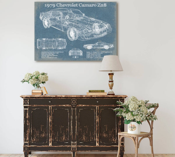 Cutler West 1979 Chevrolet Camaro Z28 Blueprint Vintage Auto Patent Print