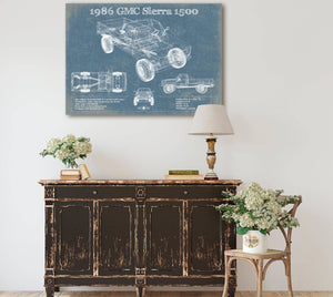 Cutler West 1986 GMC Sierra 1500 Vintage Blueprint Auto Print
