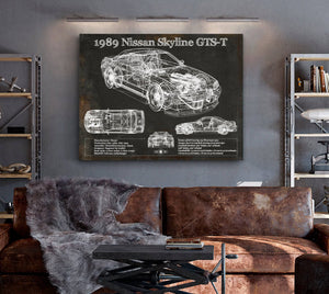 Cutler West 1989 Nissan Skyline GTS-T Original Blueprint Art