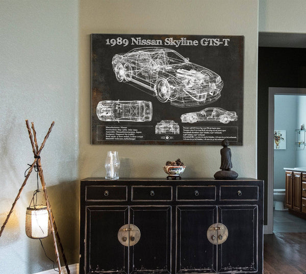 Cutler West 1989 Nissan Skyline GTS-T Original Blueprint Art