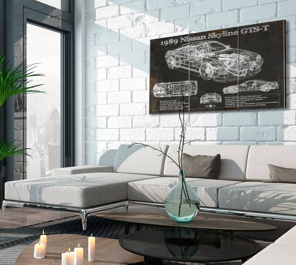 Cutler West 1989 Nissan Skyline GTS-T Original Blueprint Art