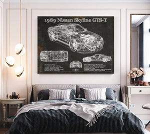 Cutler West 1989 Nissan Skyline GTS-T Original Blueprint Art