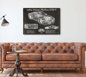 Cutler West 1989 Nissan Skyline GTS-T Original Blueprint Art
