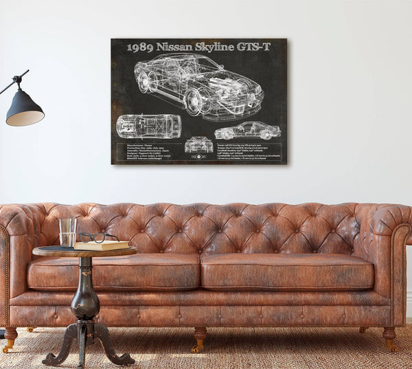 Cutler West 1989 Nissan Skyline GTS-T Original Blueprint Art