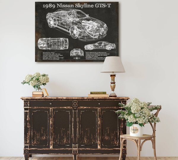 Cutler West 1989 Nissan Skyline GTS-T Original Blueprint Art