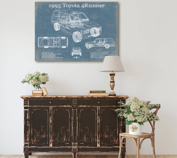 Cutler West 1995 Toyota 4Runner Vintage Blueprint Auto Print
