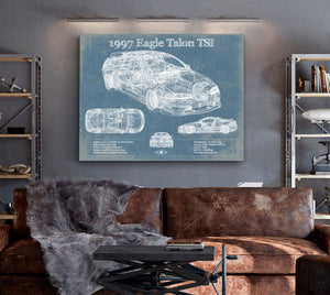 Cutler West 1997 Eagle Talon TSI Vintage Blueprint Auto Print