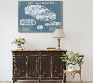 Cutler West 1997 Eagle Talon TSI Vintage Blueprint Auto Print