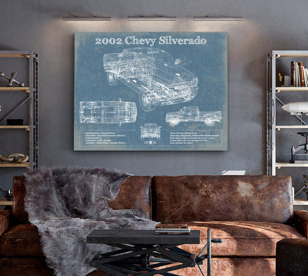 Cutler West 2002 Chevy Silverado Vintage Blueprint Auto Print