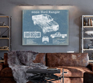 Cutler West 2002 Ford Ranger Vintage Blueprint Auto Print