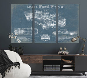 Cutler West 2011 Ford F-350 Vintage Blueprint Auto Print