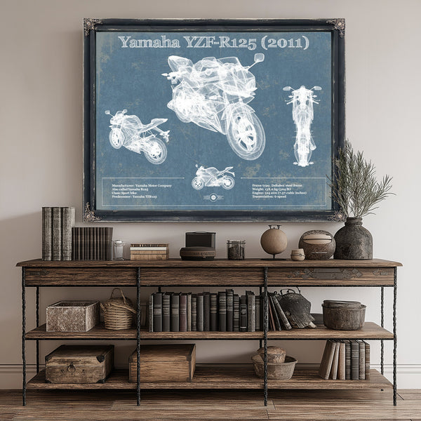 2011 Yamaha SR125 Print canvas print size guide 24x18 36x24 48x36 inches
