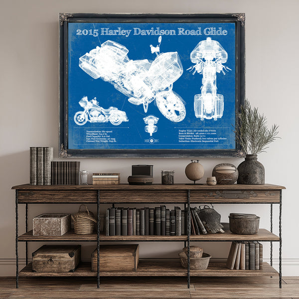 2015 Harley Davidson Road Glide Print canvas print size guide 24x18 36x24 48x36 inches