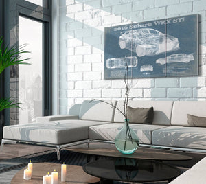 Cutler West 2016 Subaru WRX STI Blueprint Vintage Auto Print