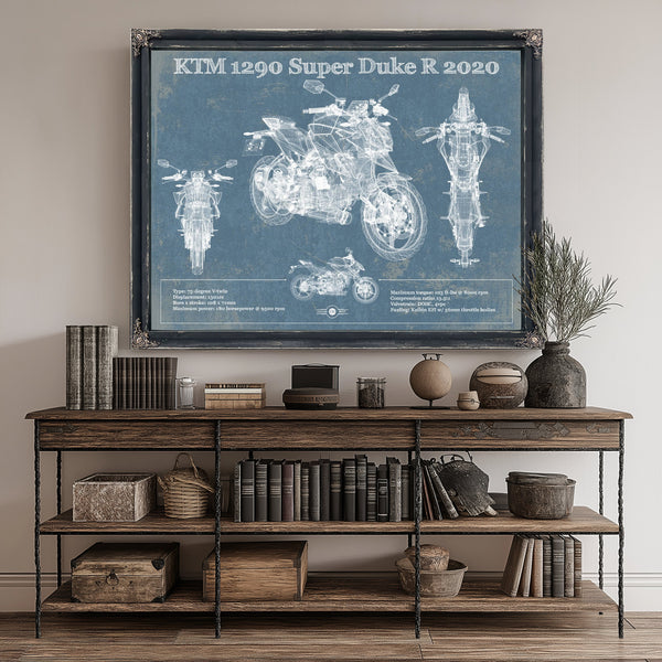 2020 KTM 1290 Super Duke R Print canvas print size guide 24x18 36x24 48x36 inches