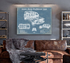 Cutler West 2021 Jeep Rubicon 392 Blueprint Vintage Auto Print