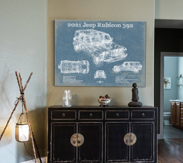 Cutler West 2021 Jeep Rubicon 392 Blueprint Vintage Auto Print