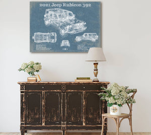 Cutler West 2021 Jeep Rubicon 392 Blueprint Vintage Auto Print