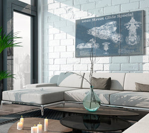 Cutler West 2021 Street Glide Special Blueprint Motorcycle Patent Print