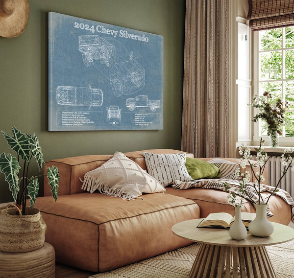 Cutler West 2024 Chevrolet Silverado Vintage Blueprint Auto Print