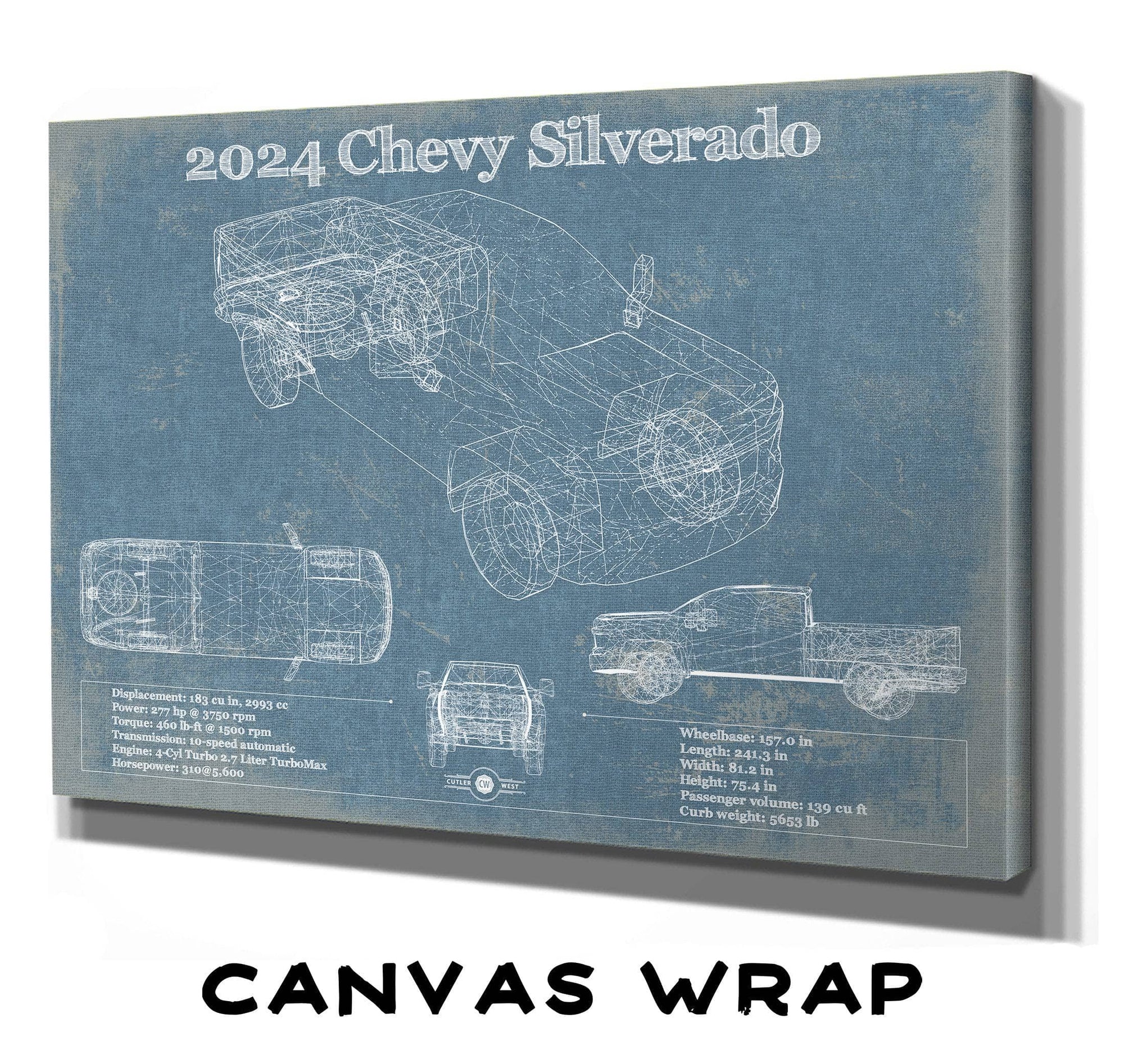 2024 Chevrolet Silverado Vintage Blueprint Auto Print