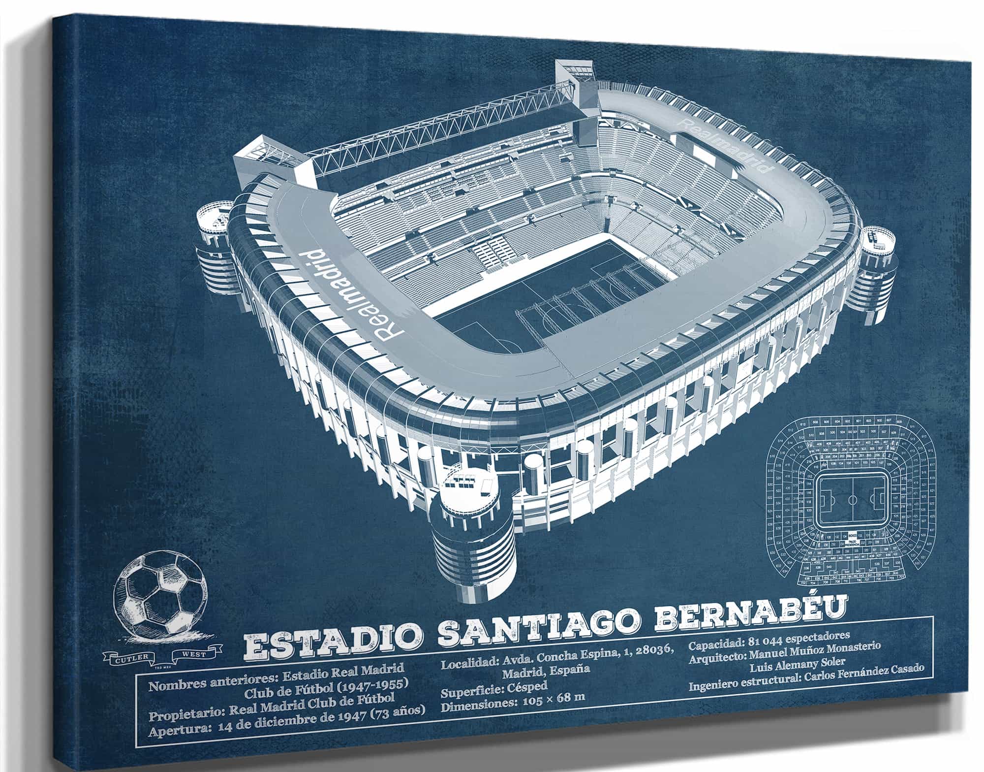 Real Madrid Football Club - Santiago Bernabeu Stadium Soccer Print