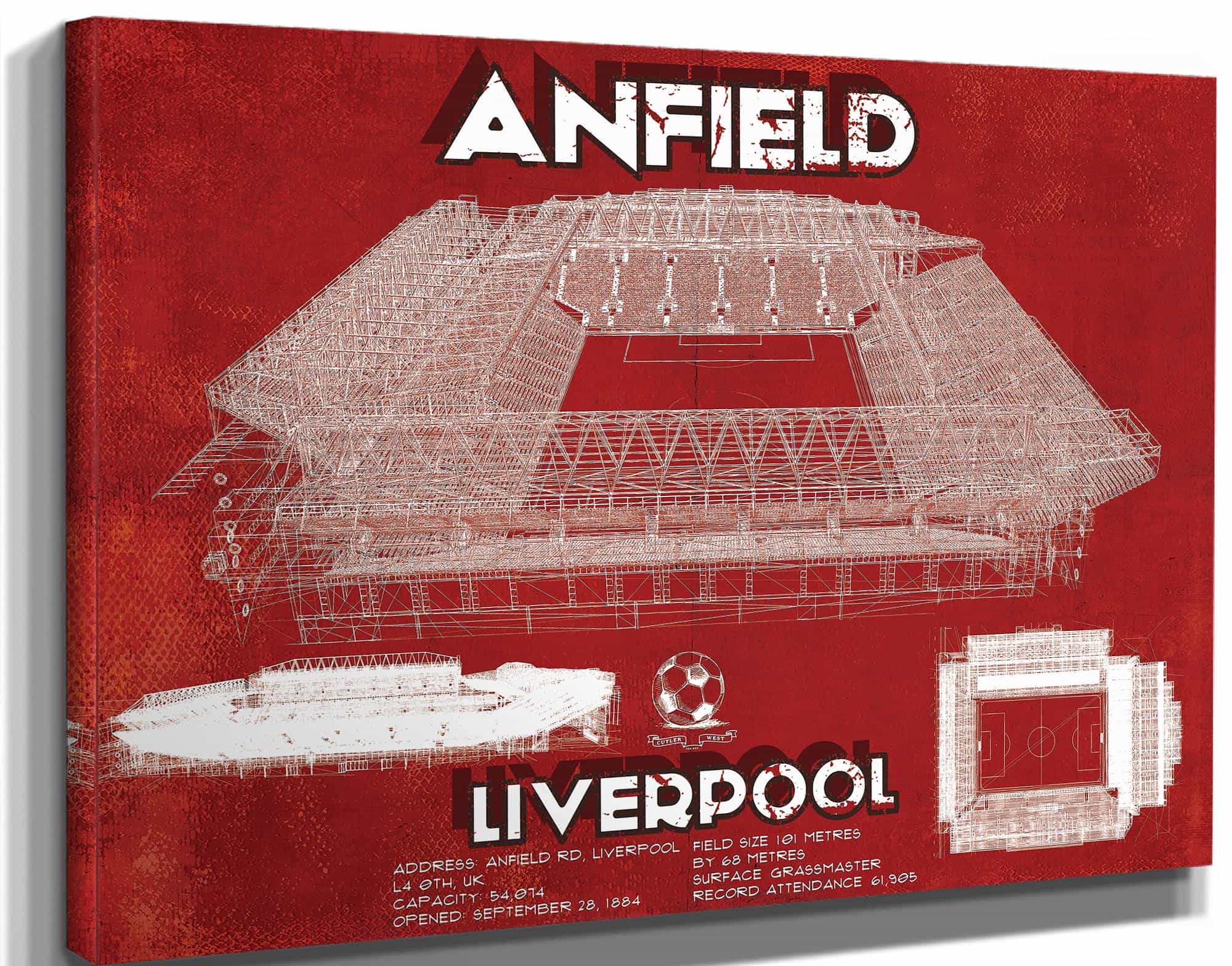 Liverpool F.C - Anfield European Football / Soccer Team Color Print